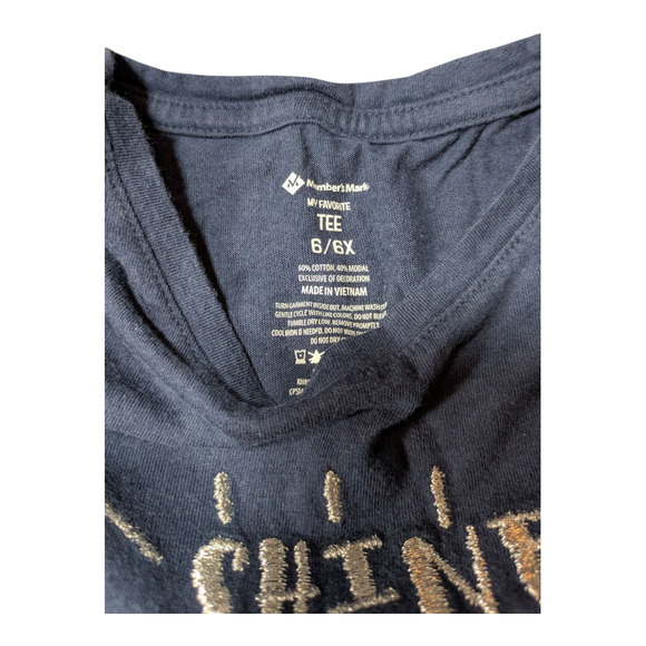 Members Mark-Sequence Color Change-Girls Shirt - Size 6 -"Shine" Well Cared For - Picture 7 of 9